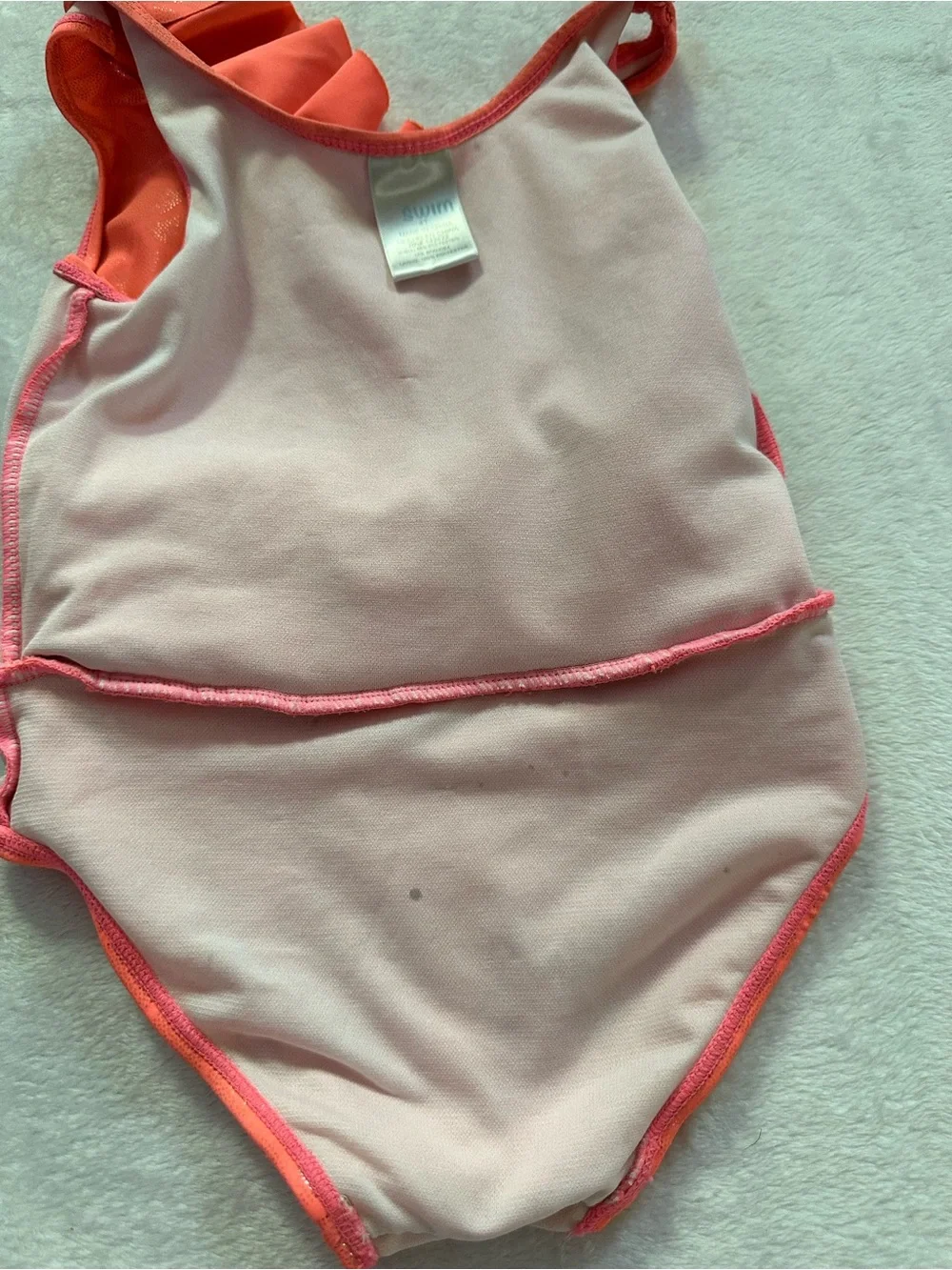 Sol Swim Mermaid Scales Iridescent Ruffle One Piece Swimsuit Toddler Girls 4T